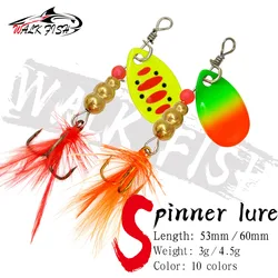 Walk Fish Spinner giratorio con lentejuelas para lubina