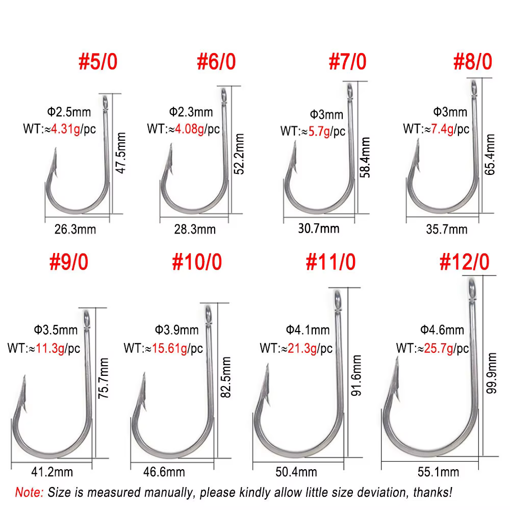Bimoo Anzuelo Jig Head Inoxidable para Atún y Tiburón - imagen 2