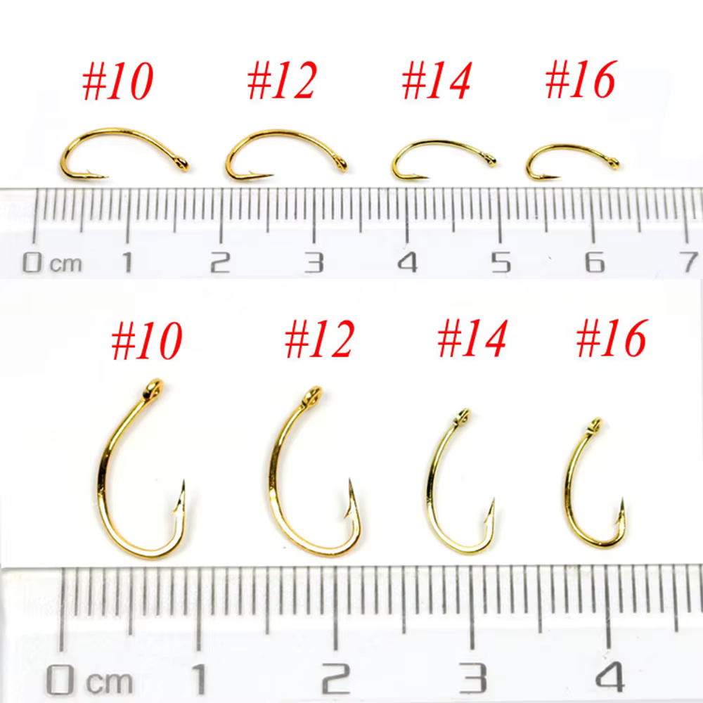 Anzuelos dorados para mosca ninfa scud midge caddis - imagen 3
