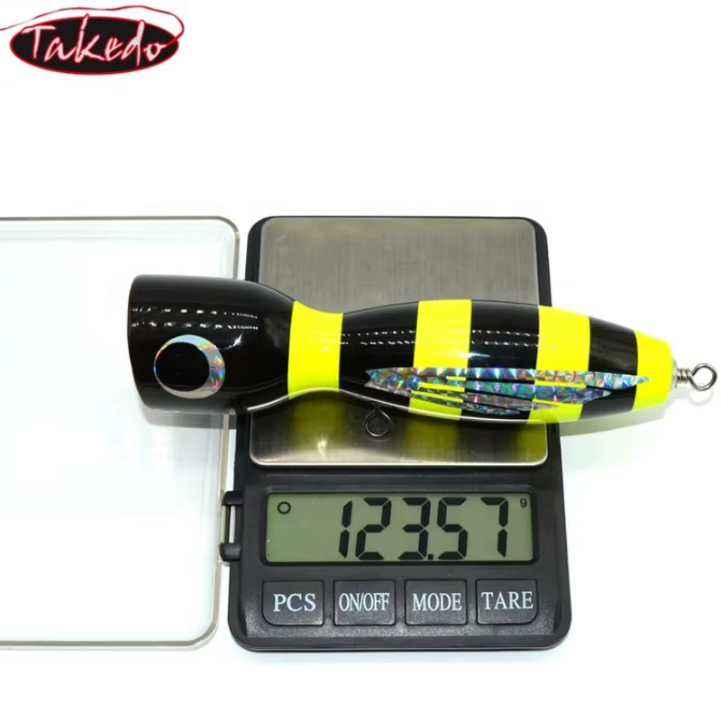 Takedo señuelo madera flotante Swimbait Topwater Wobbler lucio atún - imagen 4