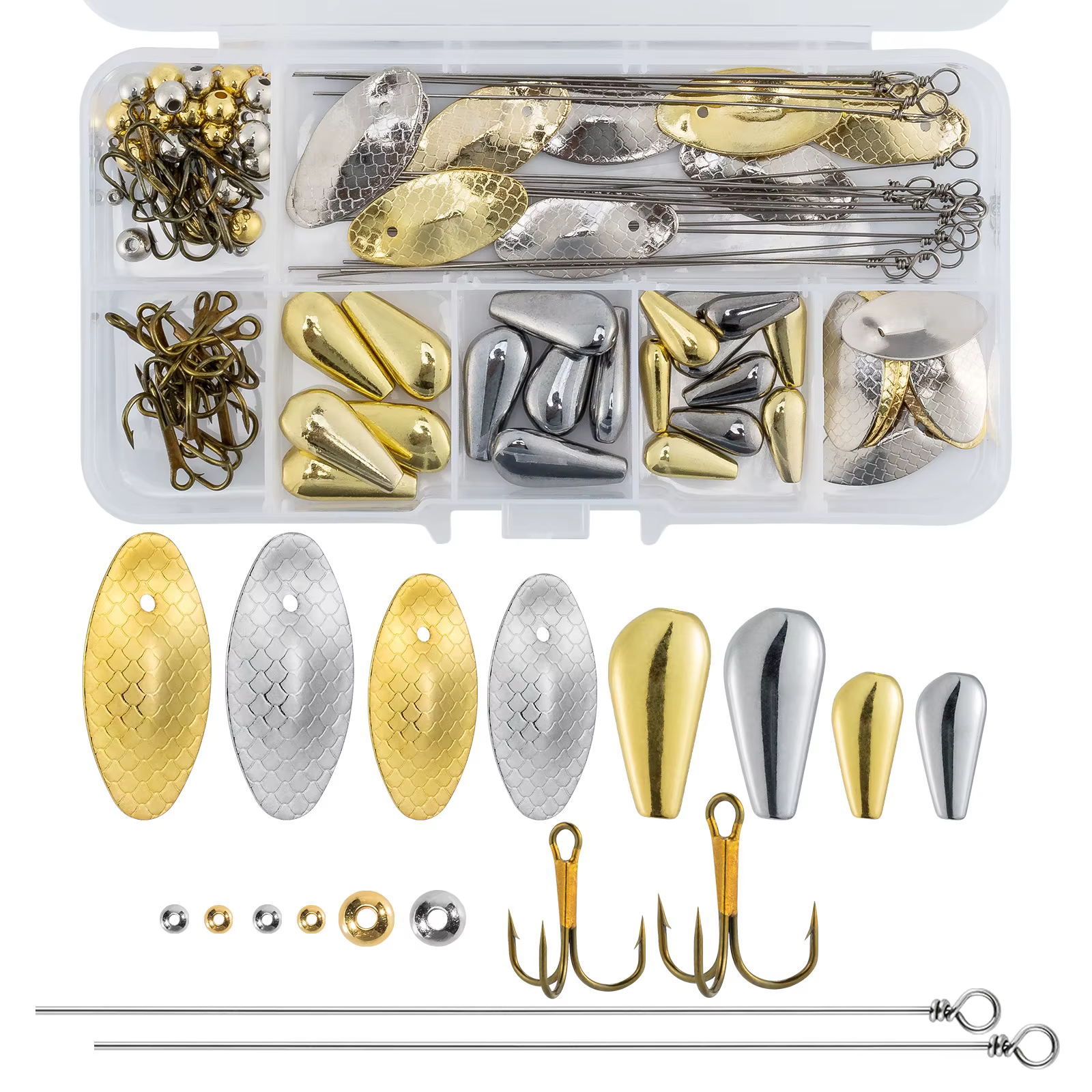 Kit spinnerbait para lubina – 120 uds pesca agua dulce