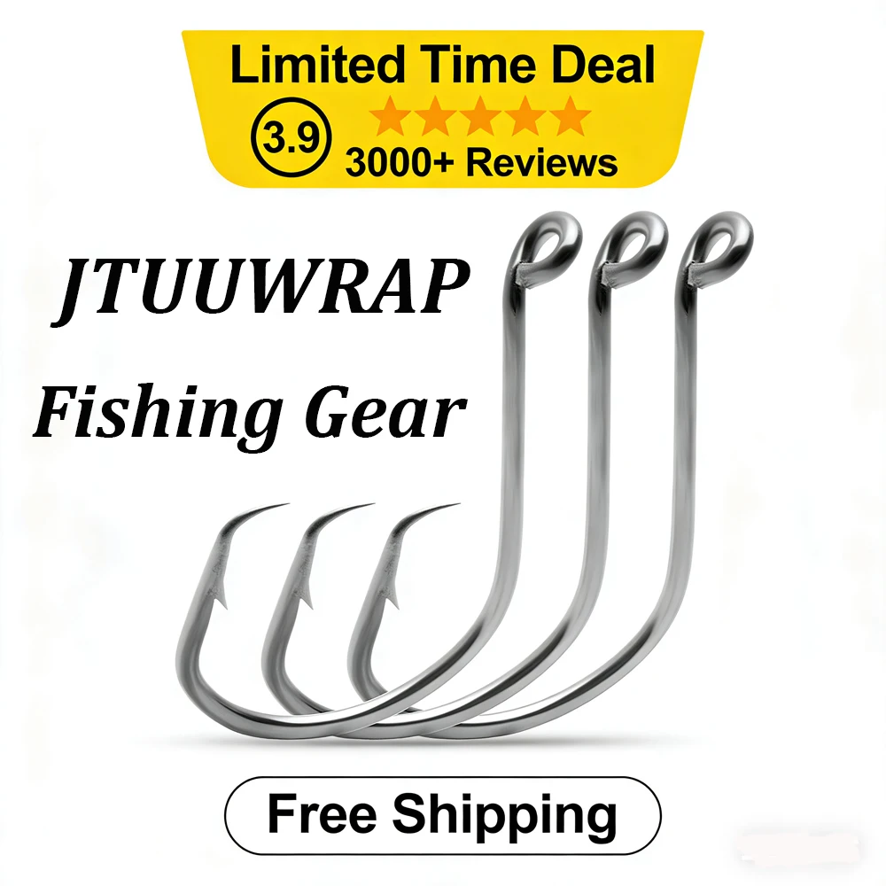 Anzuelos de pesca JTUUWRAP 7385 en acero inoxidable