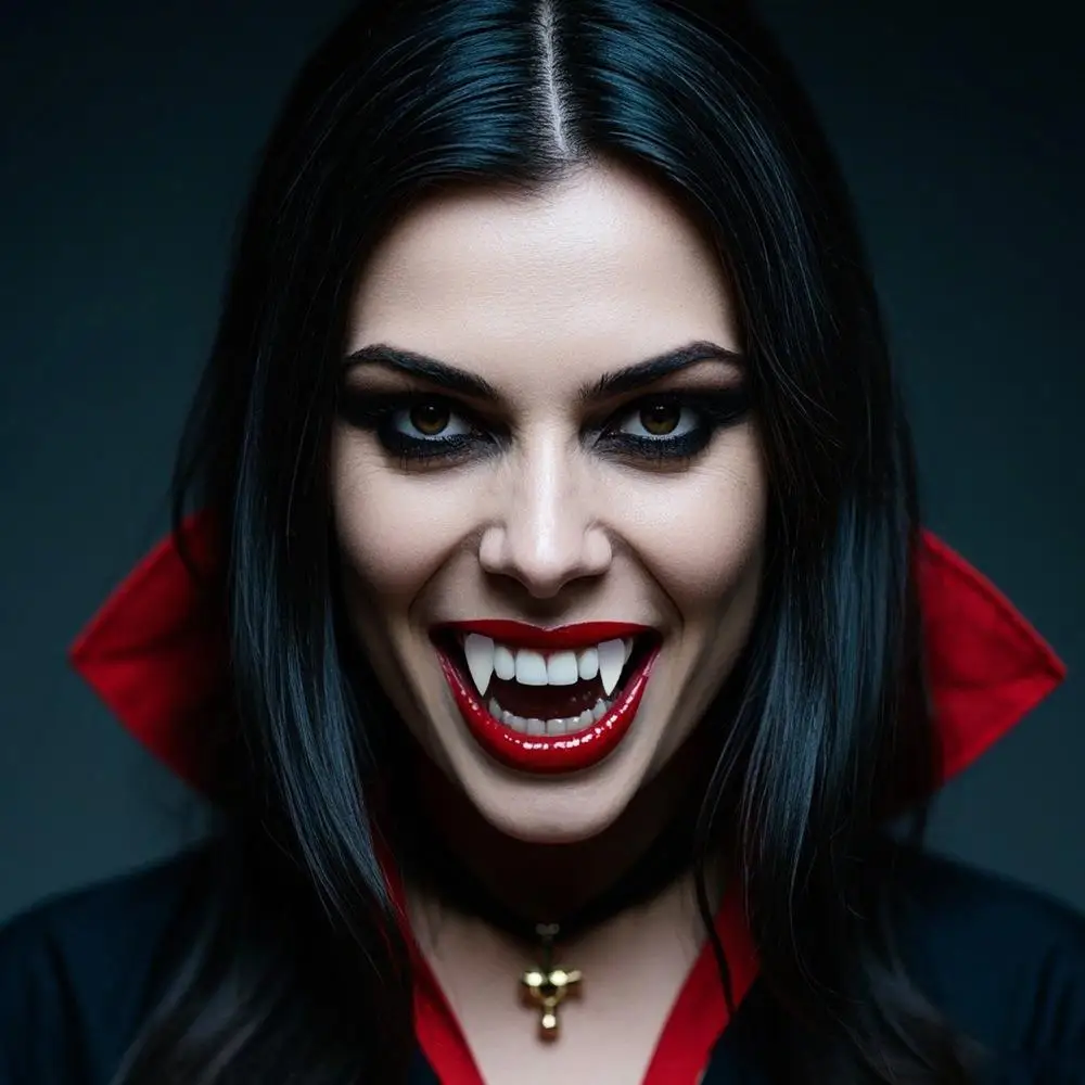 Colmillos de vampiro para Halloween: dientes malvados de disfraz - imagen 3