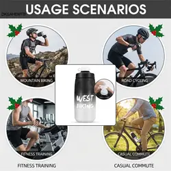 Botella de agua para bicicleta degradado con agarre ergonómico