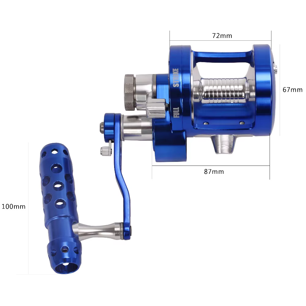 Carrete Jigging Agua Salada 2 Velocidades Palanca Mecanizado CNC - imagen 2