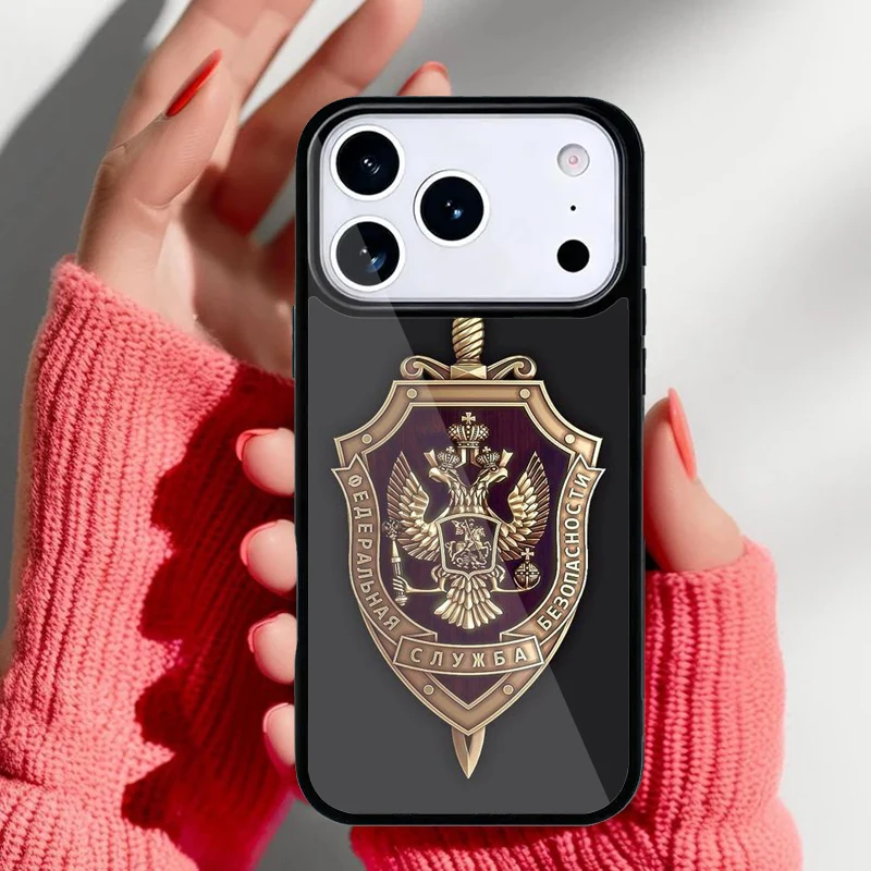 Funda trasera para iPhone con logotipo de la Policía Nacional Rusa
