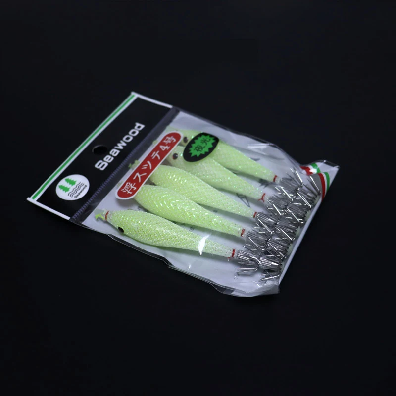 Señuelos fluorescentes de calamar con anzuelo Spinnerbait pesca marina - imagen 3