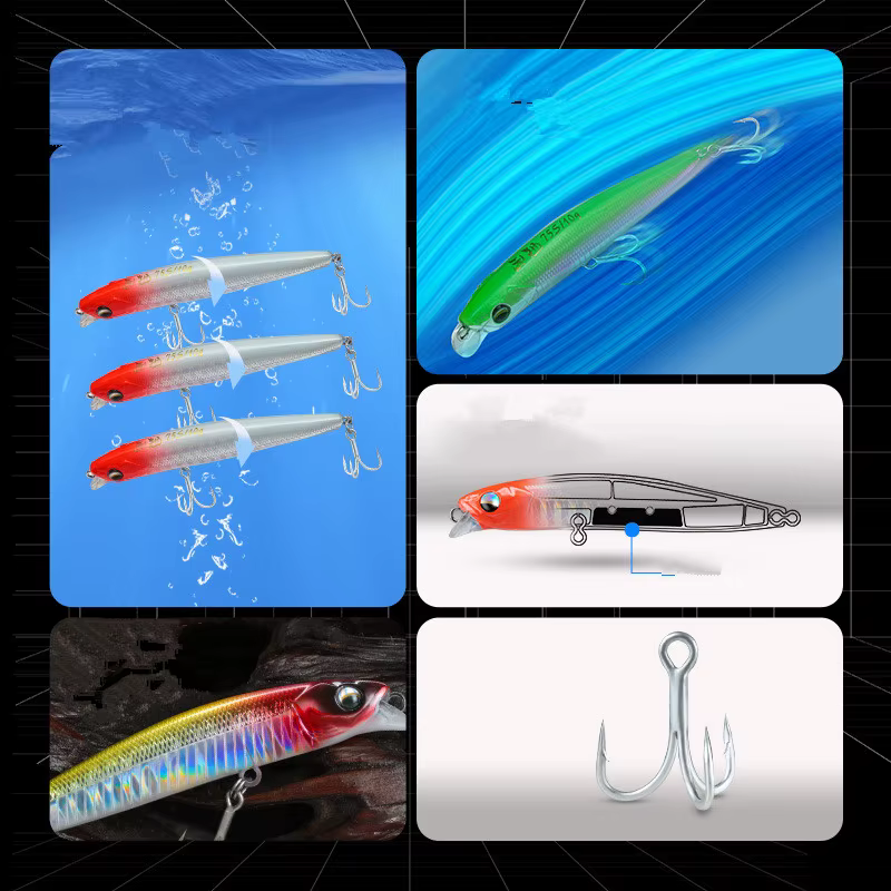 Señuelo minnow hundido de largo alcance para pesca - imagen 2