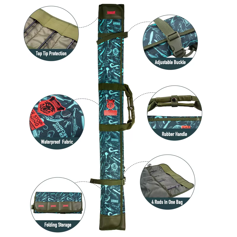 Funda impermeable Kingdom para caña de pescar – 1,45 m - imagen 2