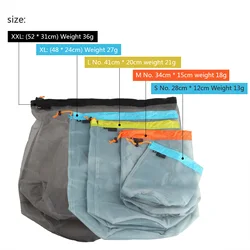 Bolsa de malla con cordón para almacenamiento y pesca – ultraligera