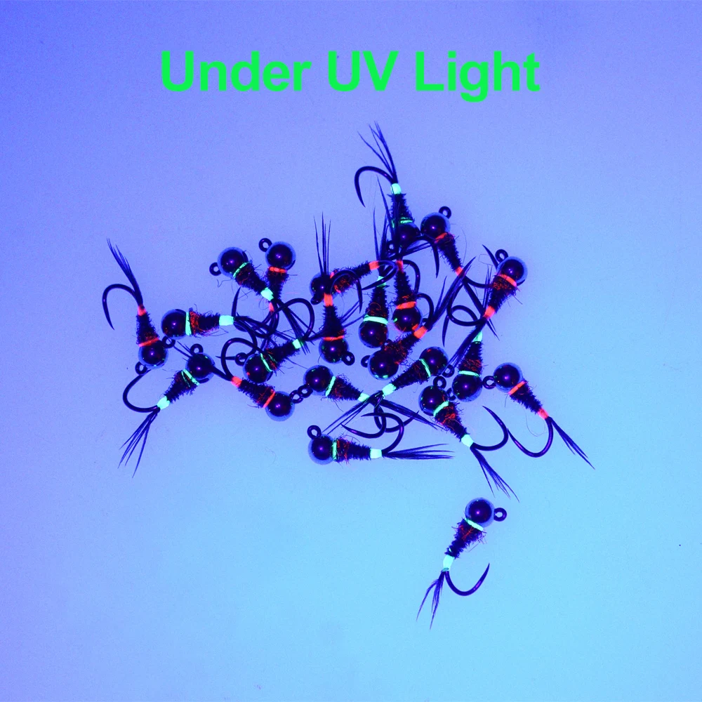 ICERIO Ninfa Jig Head UV – hundimiento rápido para trucha e insectos - imagen 5