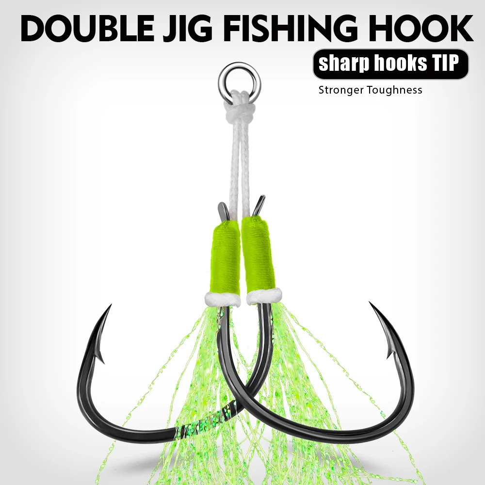 Anzuelo de pesca auxiliar para jigging con tubo y pluma