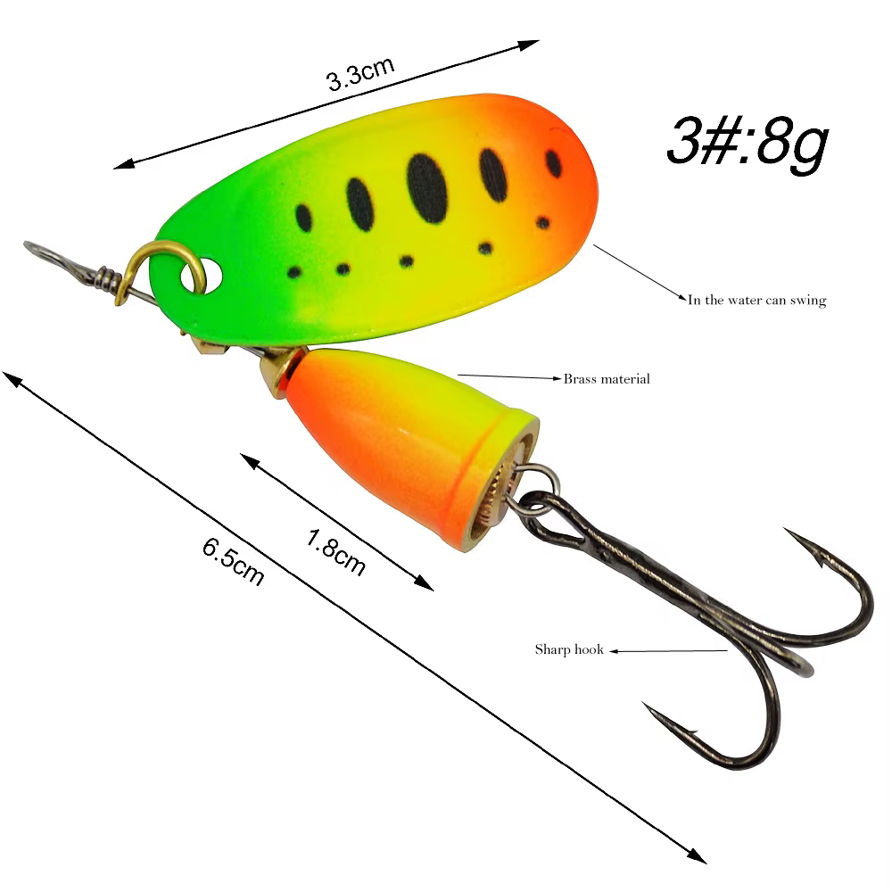 Señuelo Spinner cobre pesca – Lentejuelas rotación - imagen 5