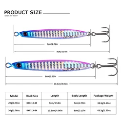 Goture señuelo jig de metal para lubina en mar, artificial