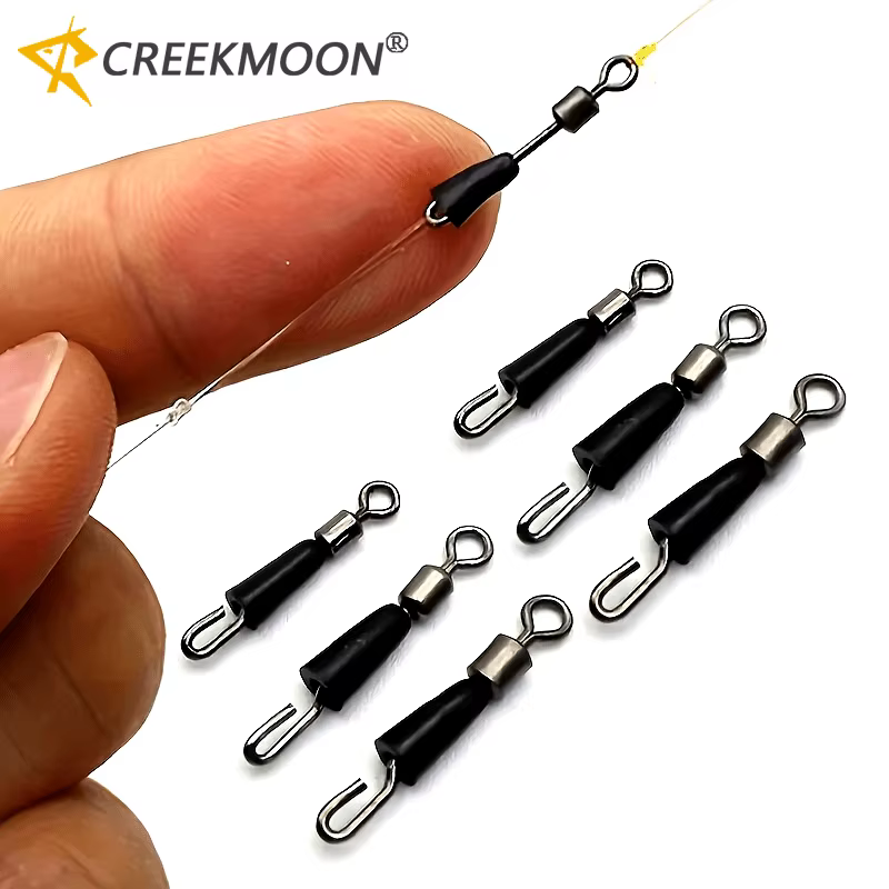 Conector rápido con emerillón para montajes de carpfishing