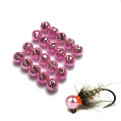 Bola de mosca sólida rosa ranurada para ninfa de trucha