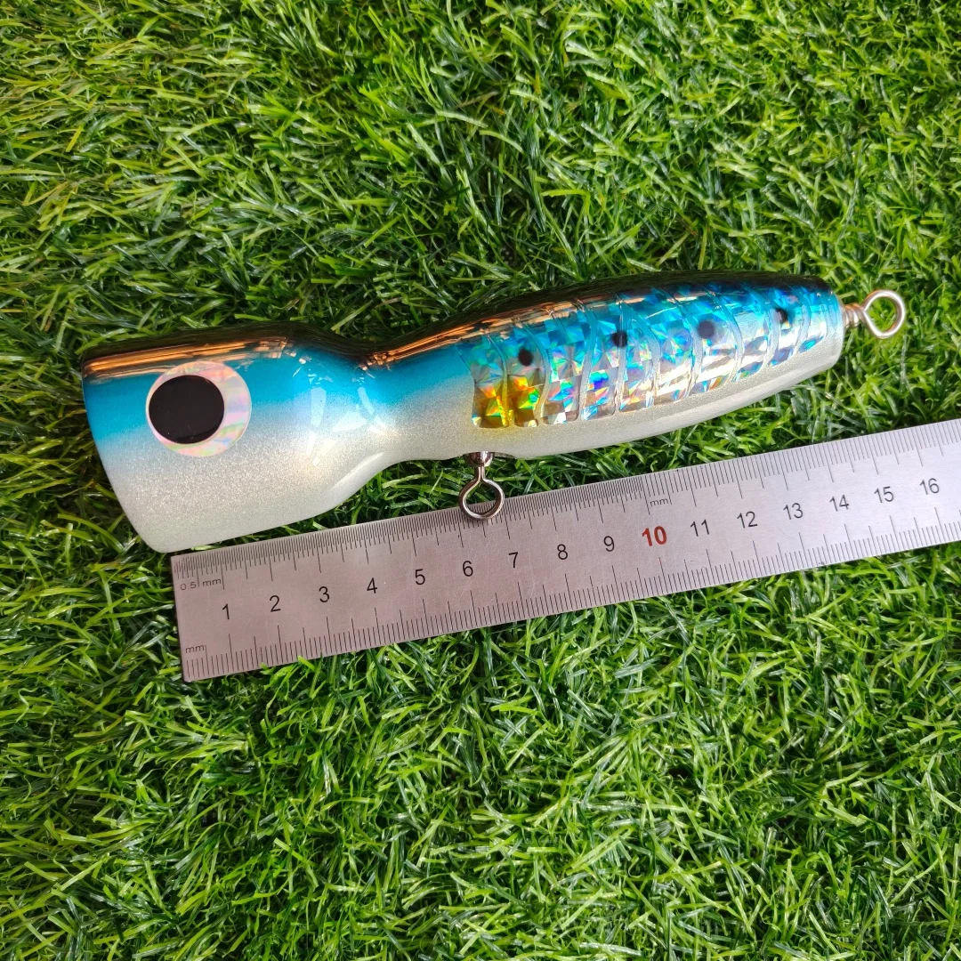 Señuelo Pencil Popper de madera multicolor para agua salada - imagen 4