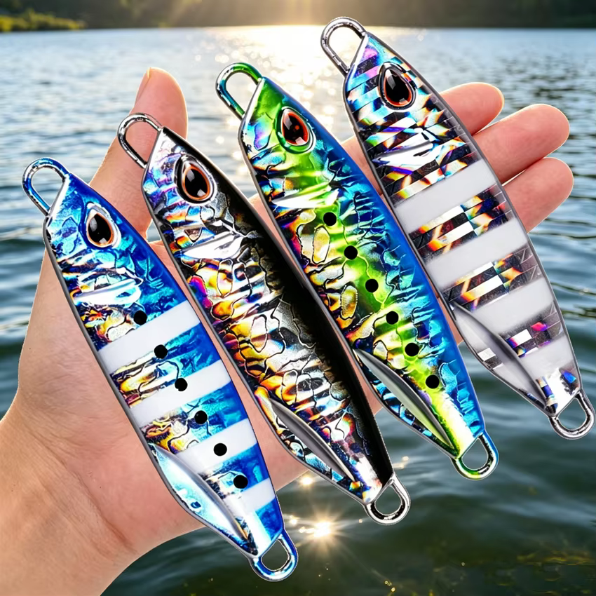 Jigs metálicos japoneses para jigging de lubina