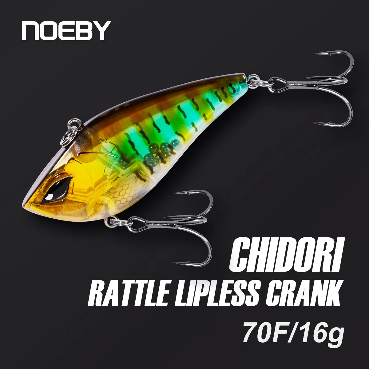 NOEBY Crankbait sin labios hundimiento con vibración para lubina