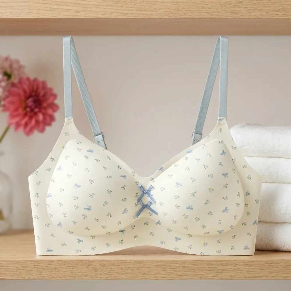 Traceless Dots Wireless V sujetador push up floral sin costuras - imagen 3