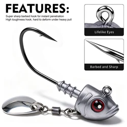 Anzuelos Jig Head PROBEROS con Cuchilla Giratoria para Lubina