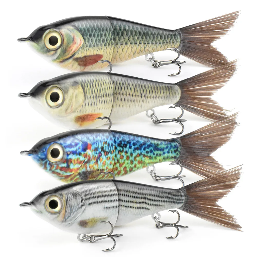 Señuelo Glide Bait con cola de fibra realista – Crankbait - imagen 2