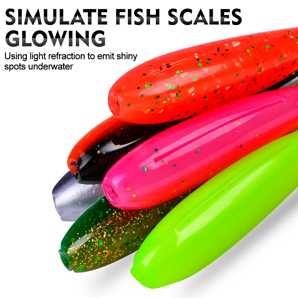 Sunlure Señuelos de silicona PVA en forma de gusano para mar - imagen 5