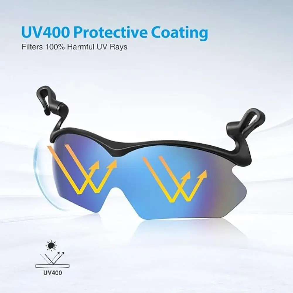 Gafas polarizadas con clip ajustable, protección UV para pesca