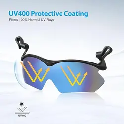 Gafas polarizadas con clip ajustable, protección UV para pesca