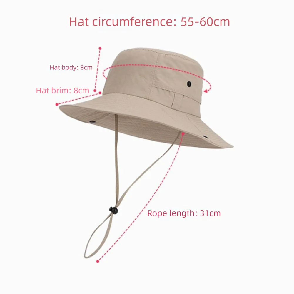 Sombrero anti-UV impermeable ala ancha con soporte para gafas - imagen 3