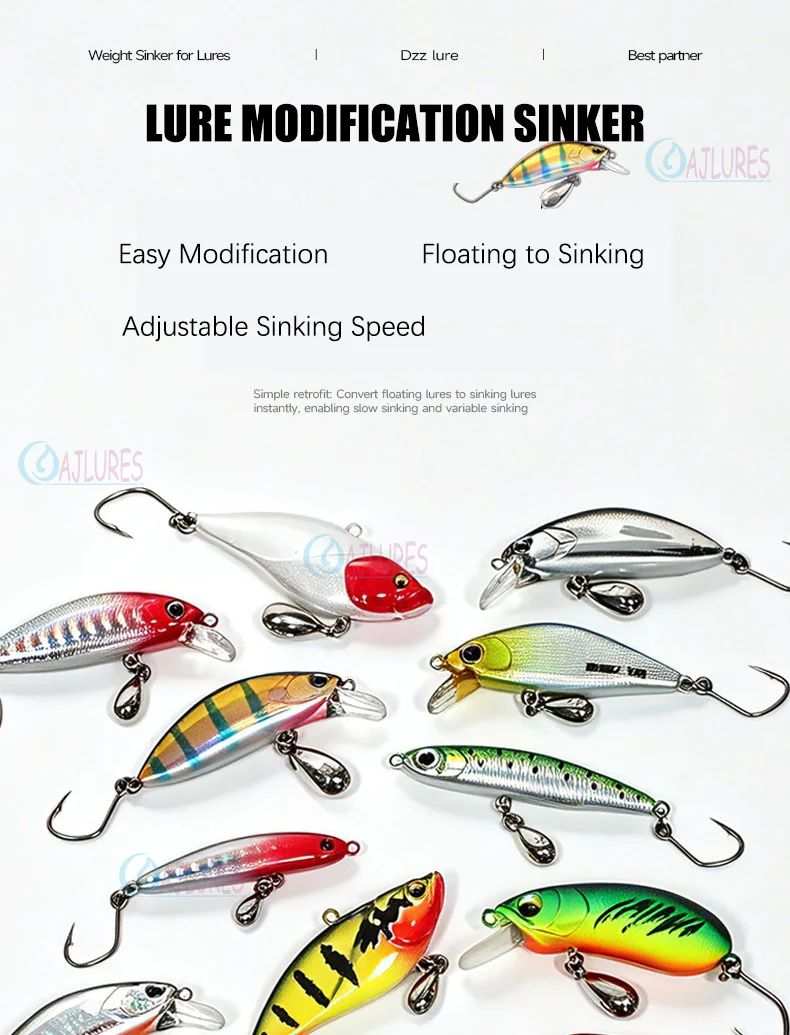 Plomos de pesca AJLURES para modificar señuelos duros