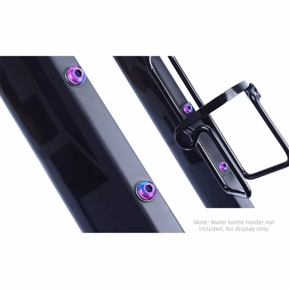 Tornillos Titanio Portabidones Bicicleta con Junta Anodizado - imagen 3