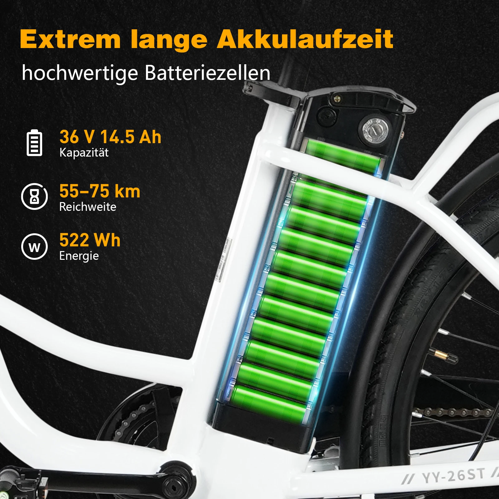 Bicicleta eléctrica TTGO YY-26ST con cesta urbana - imagen 5