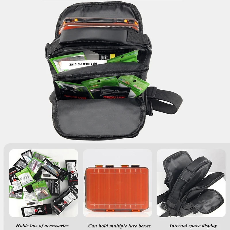 Bolsa de pesca táctica multifuncional resistente para pescadores - imagen 3