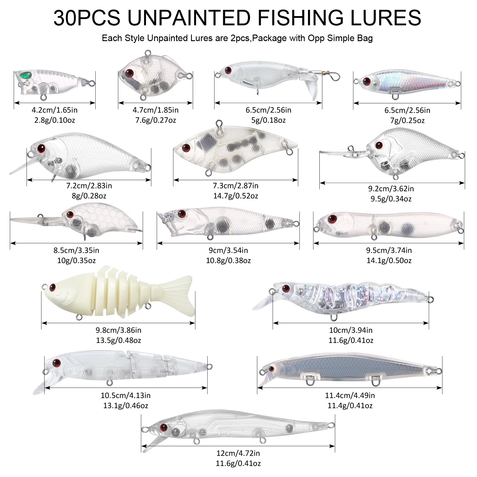 FREE FISHER kit de señuelos crankbait y triples para montaje pesca - imagen 4