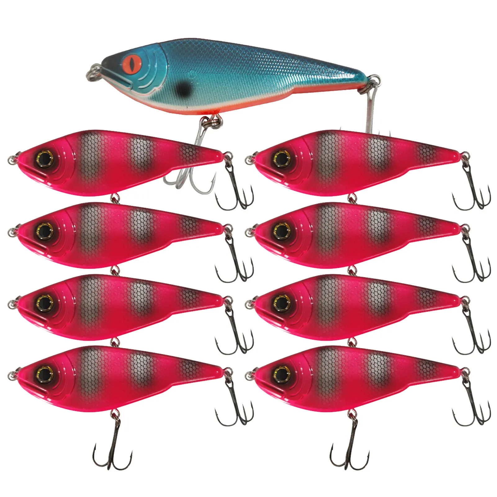 Jerk bait con ojo 3D