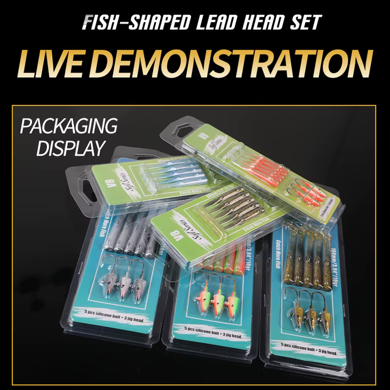 Set Señuelo Artificial PVC con Gusanos Suaves para Pesca Oceánica