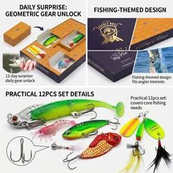 Señuelos JSFUN en caja sorpresa: calendario de adviento para pesca