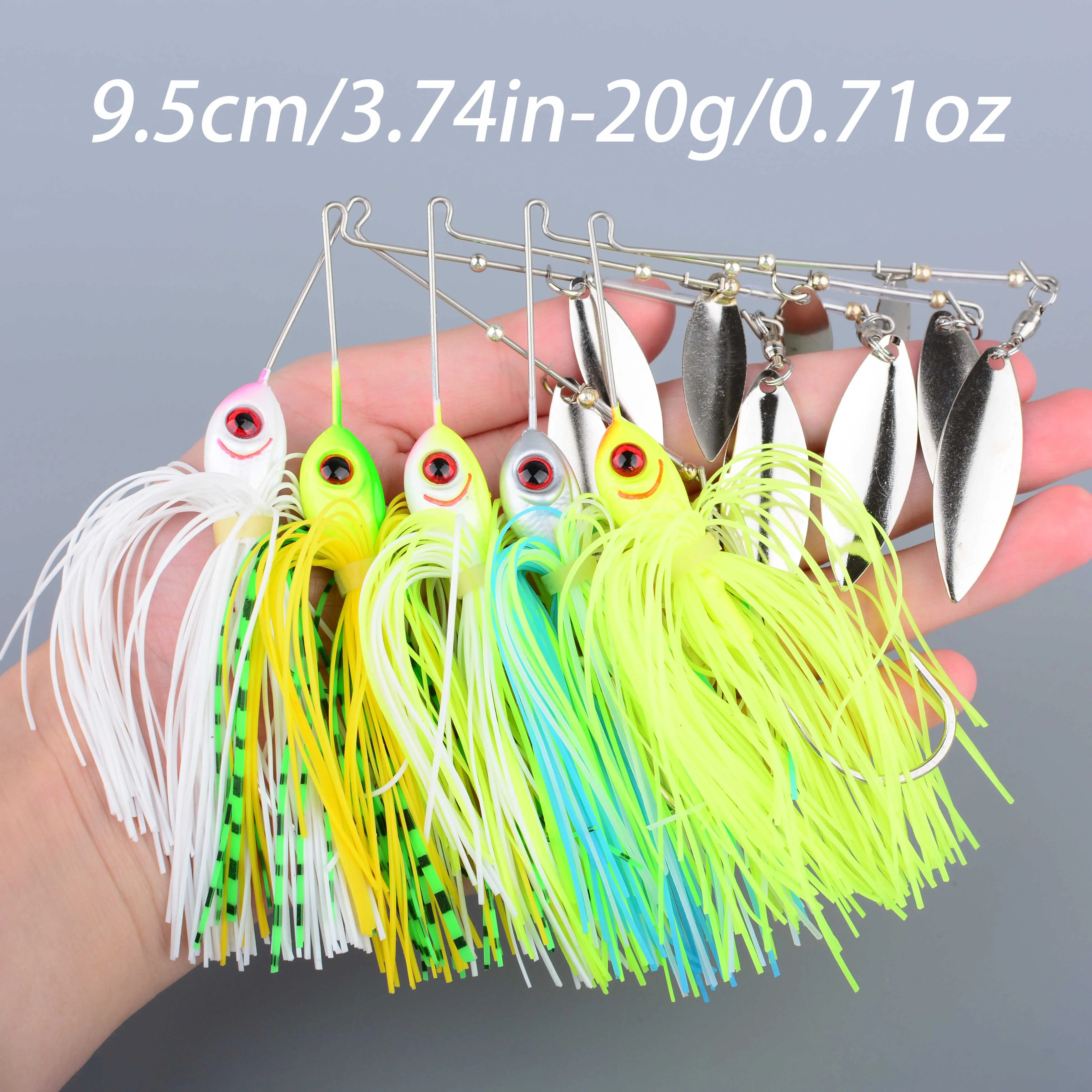 Spinnerbait para lucio Wobbler con spinner y cuchara lentejuelas - imagen 5