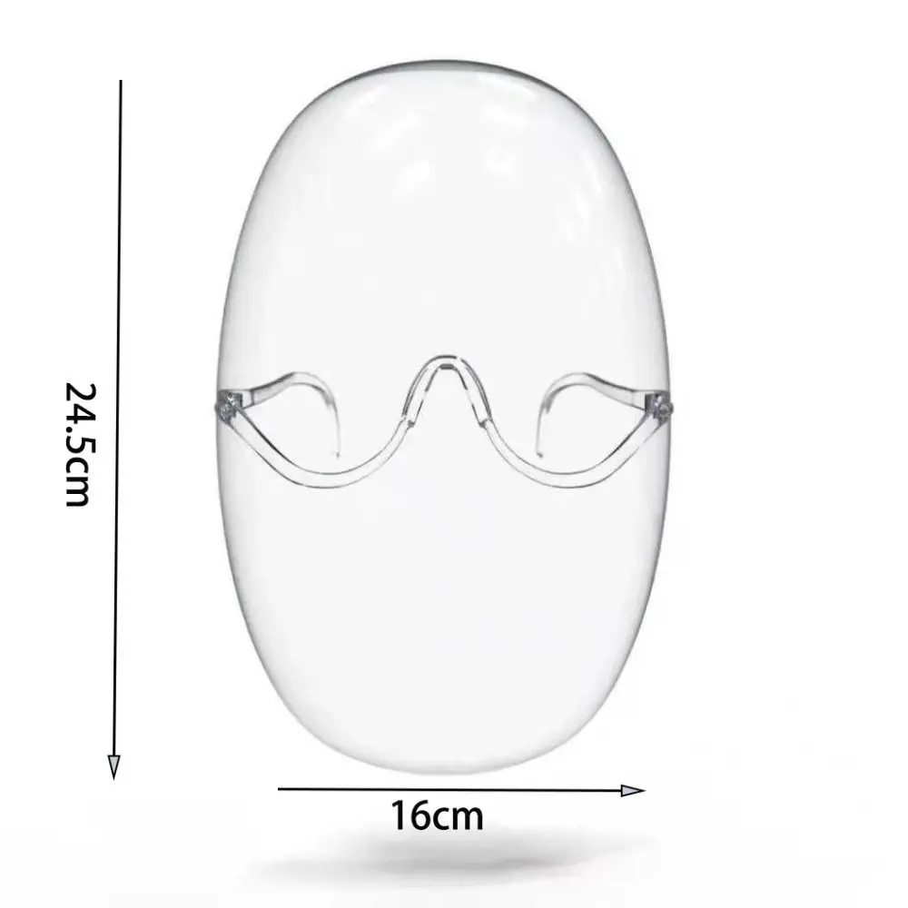 Protector facial transparente para trabajar con uñas
