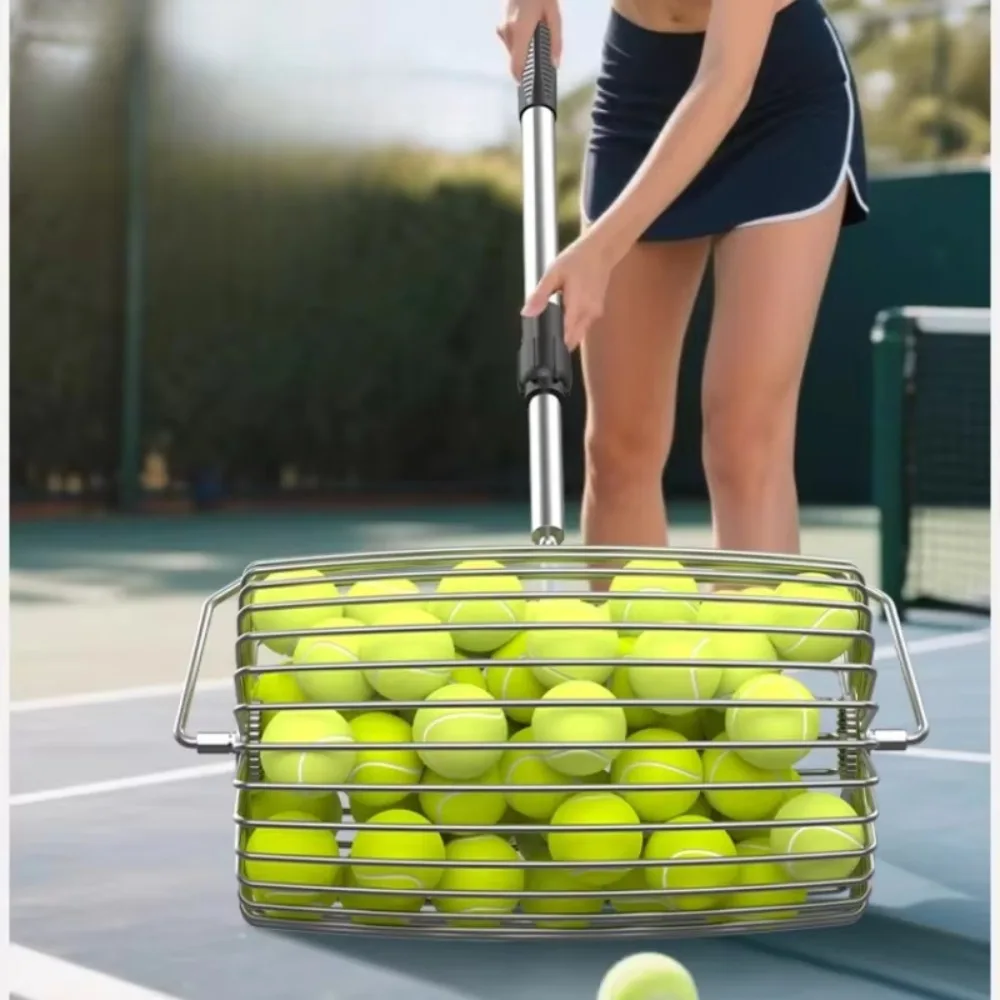 Recogedor de pelotas de tenis con ruedas y mango ajustable - imagen 3