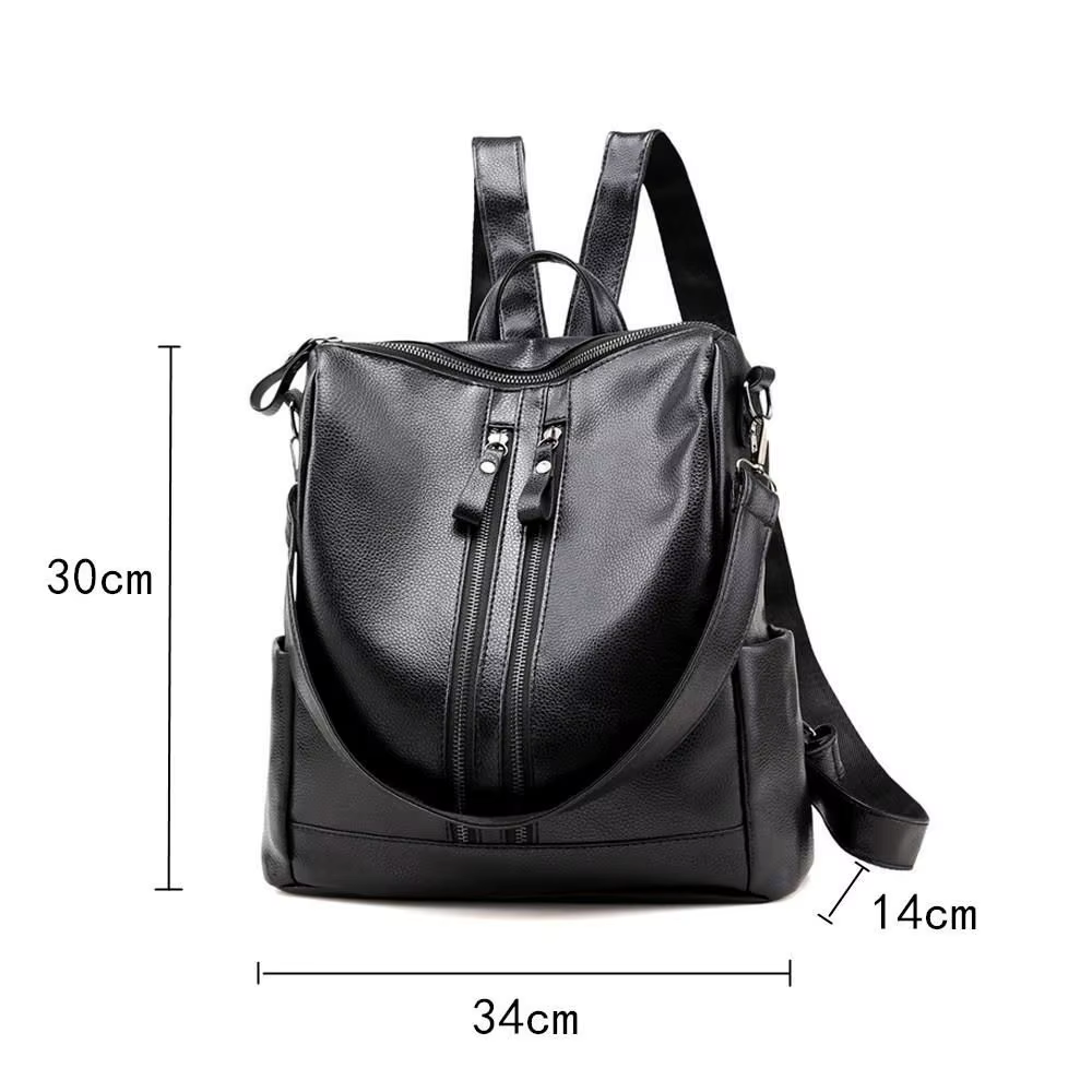 Mochila de Piel Sintética Casual de Gran Capacidad