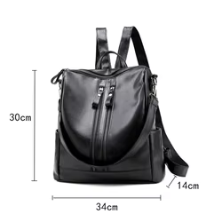 Mochila de Piel Sintética Casual de Gran Capacidad