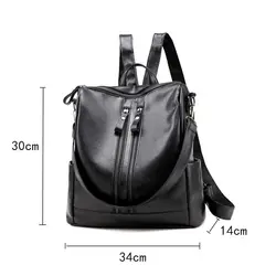 Mochila de Piel Sintética Casual de Gran Capacidad