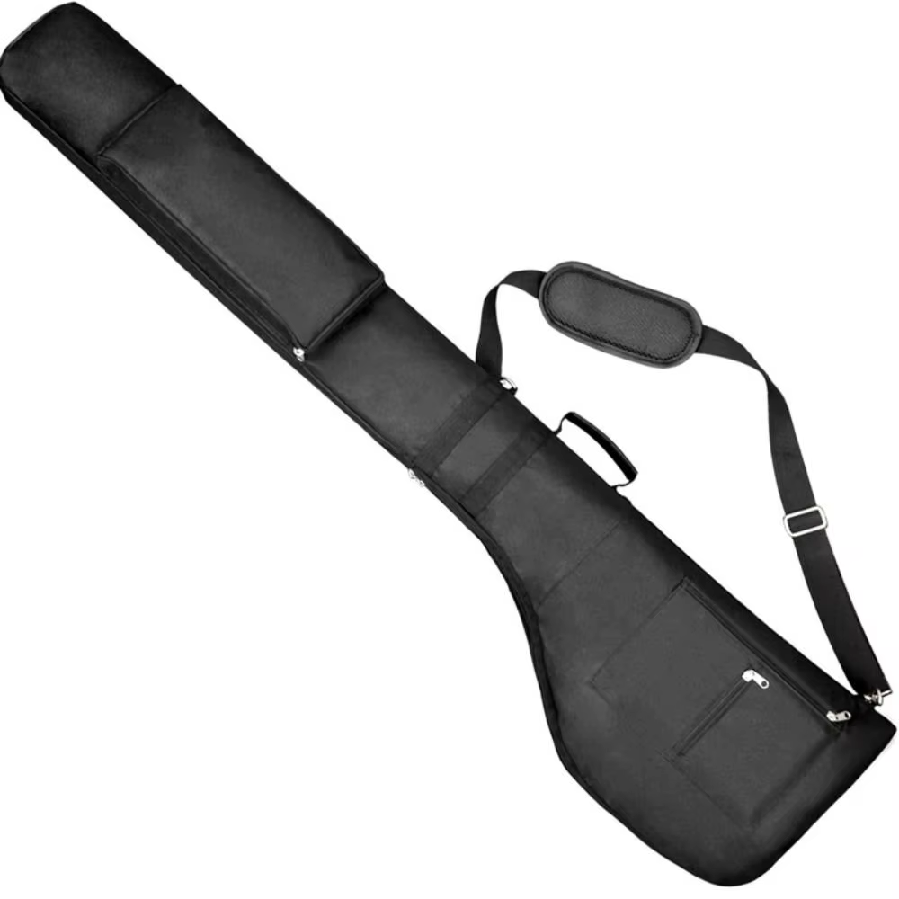 Bolsillos frontales para pelotas, tees y guantes