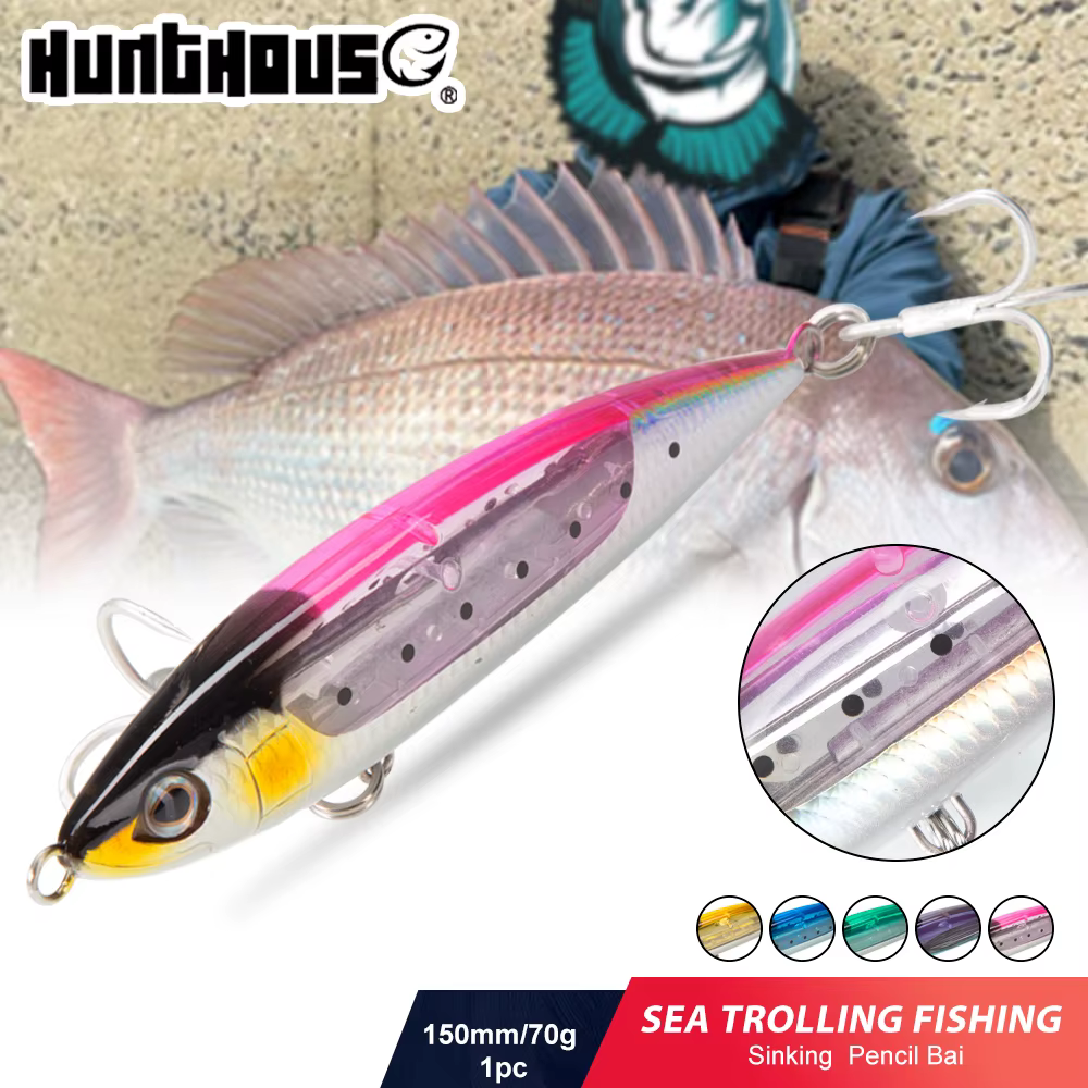 Señuelo Stickbait Hunthouse WTD GT para lubina de mar