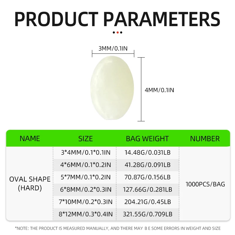 ShareShark Cuentas Luminosas Ovaladas para Pesca con Anzuelos Triples - imagen 2