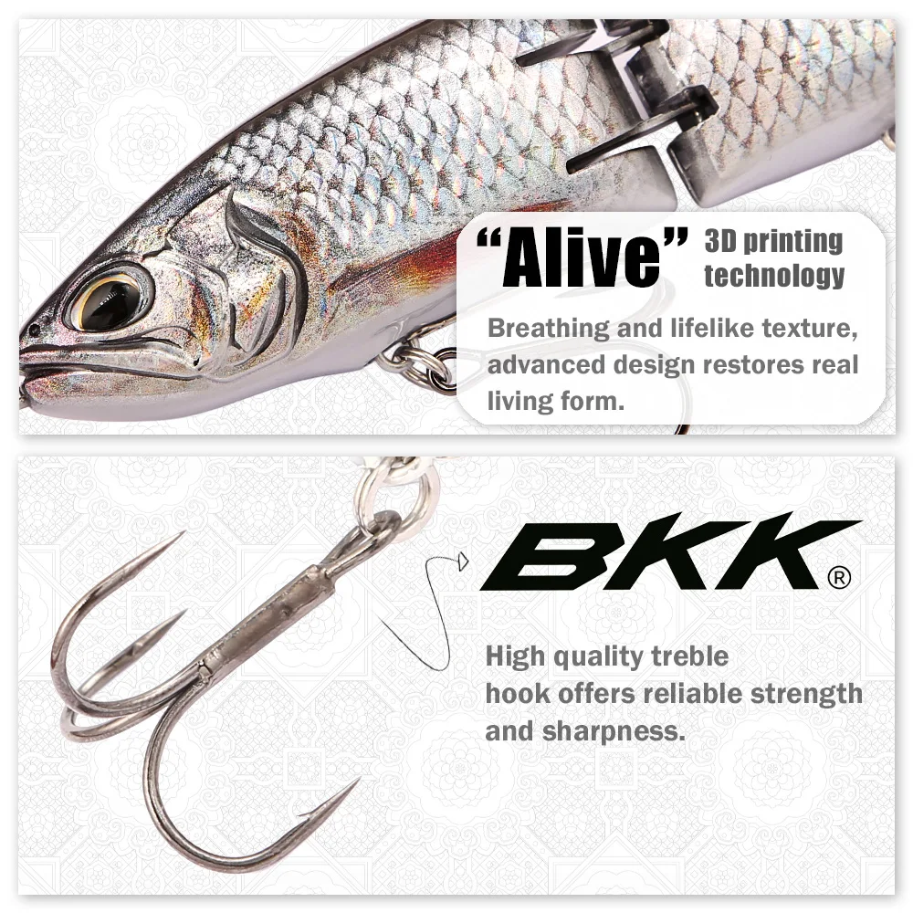 B&U Glide Swimbait flotante para lucio, lubina y bagre - imagen 4