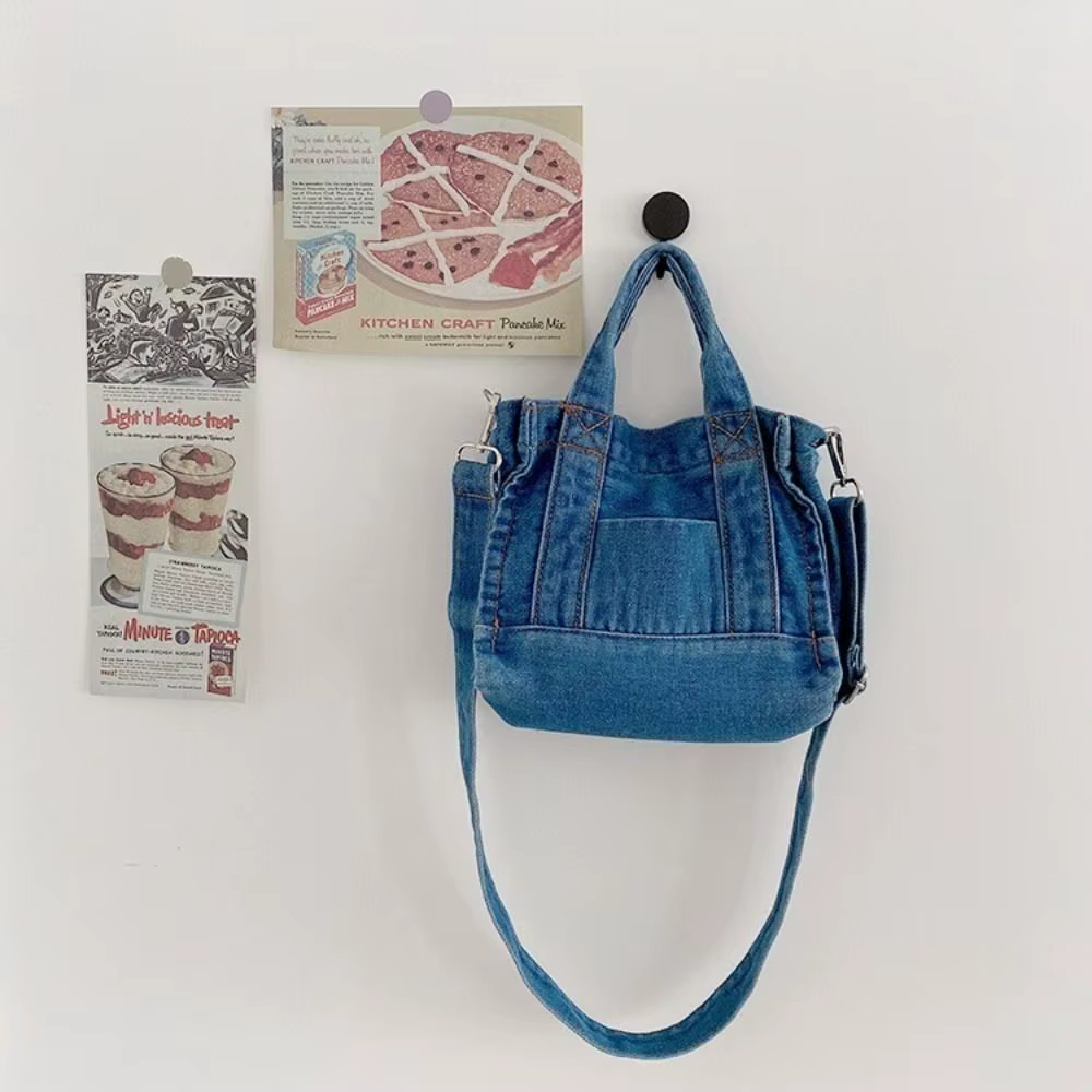 Bolso Bandolera de Lona y Mezclilla Casual para Mujer - imagen 2
