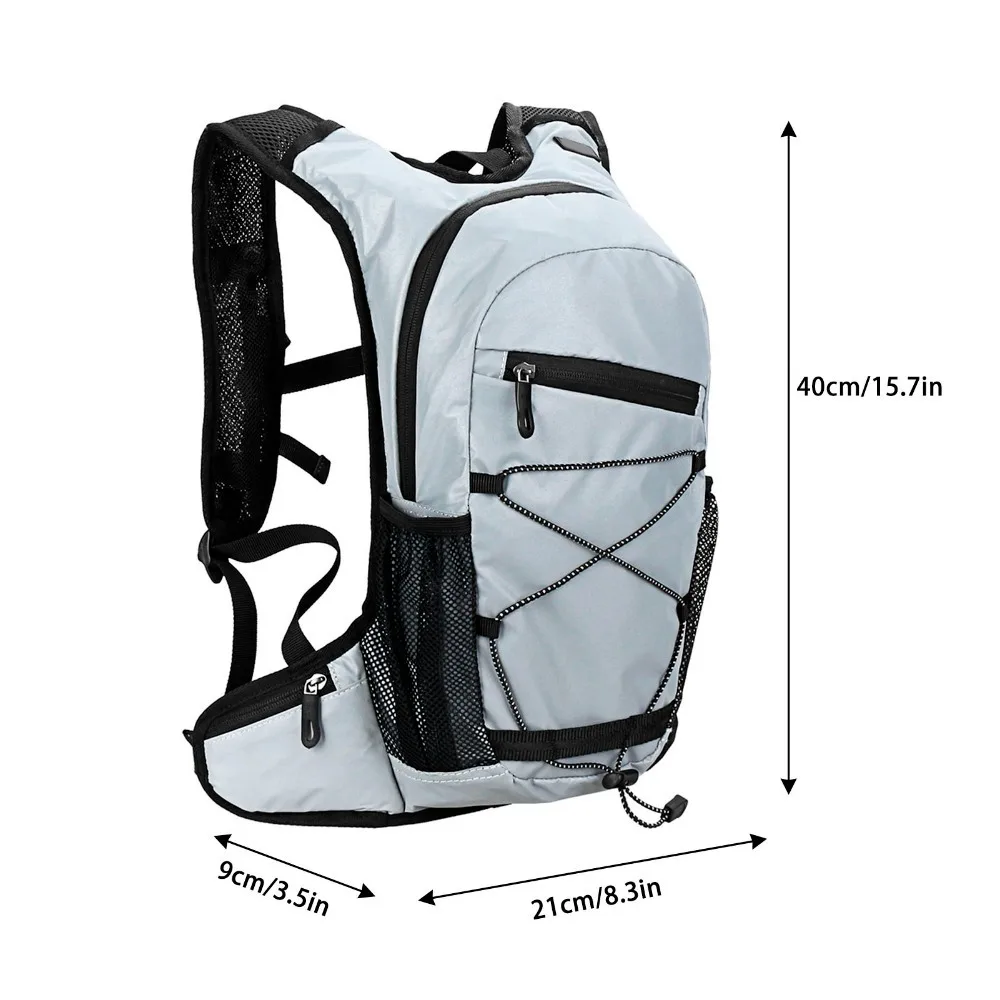 Mochila de hidratación ligera con alta visibilidad reflectante